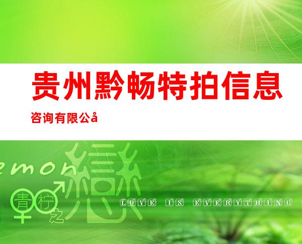 贵州黔畅特拍信息咨询有限公司