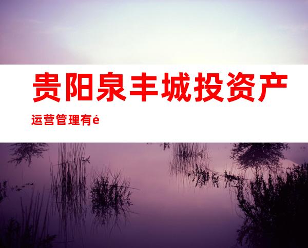 贵阳泉丰城投资产运营管理有限公司