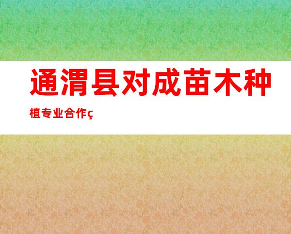 通渭县对成苗木种植专业合作社