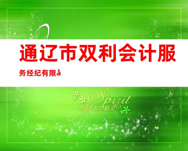 通辽市双利会计服务经纪有限公司