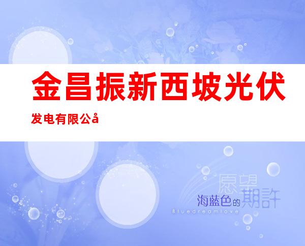 金昌振新西坡光伏发电有限公司
