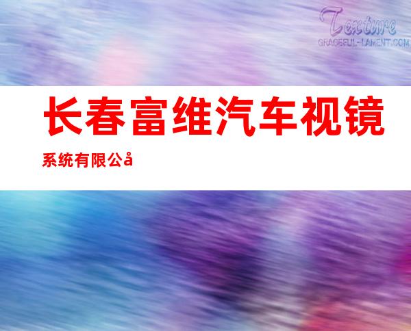 长春富维汽车视镜系统有限公司