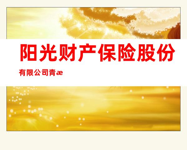 阳光财产保险股份有限公司青海省分公司平安区支公司