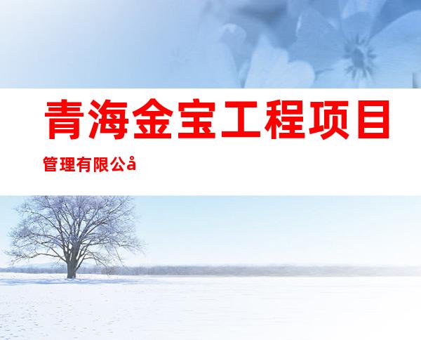 青海金宝工程项目管理有限公司