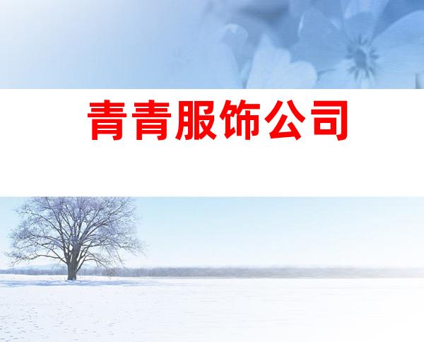 青青服饰公司