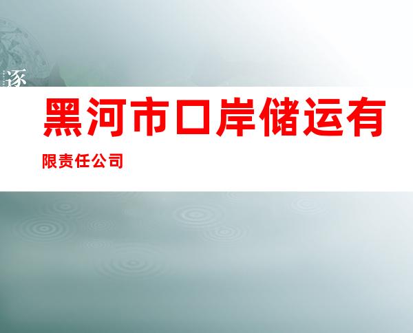 黑河市口岸储运有限责任公司