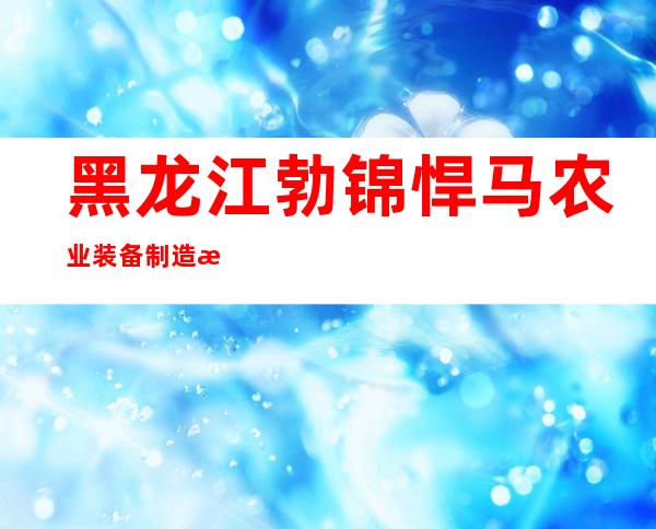 黑龙江勃锦悍马农业装备制造有限公司