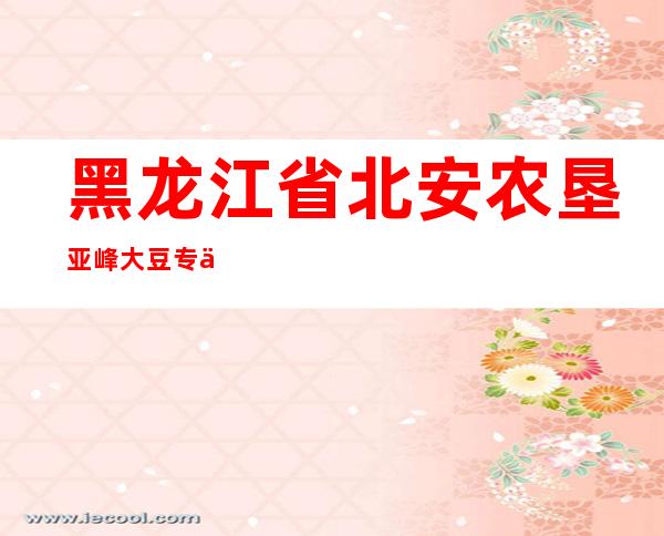 黑龙江省北安农垦亚峰大豆专业合作社
